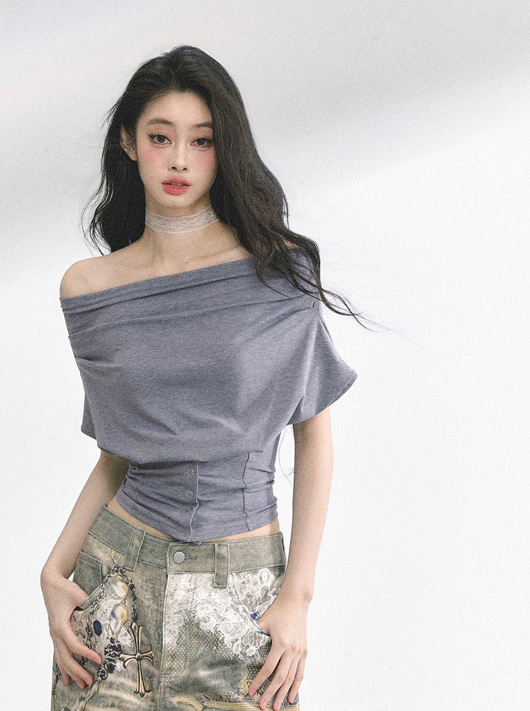Waist Slimming Short T-shirt DIA0481