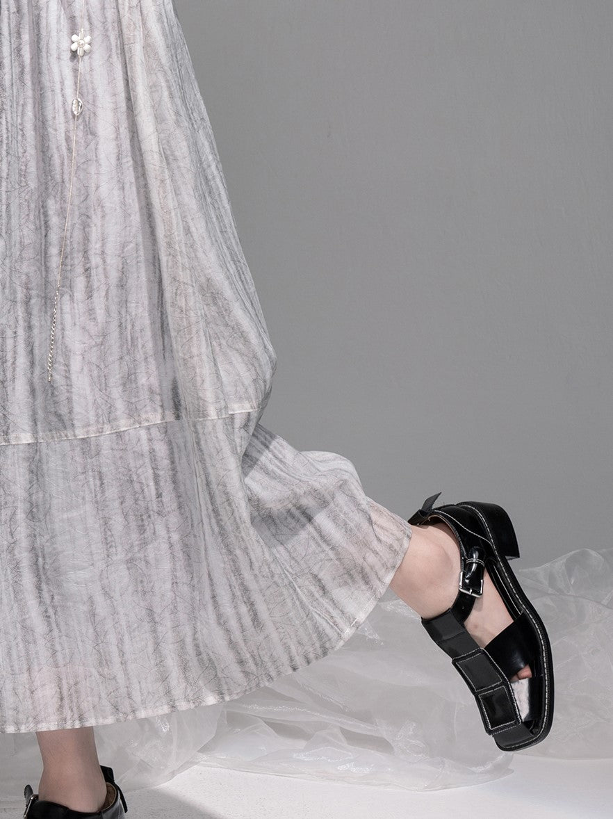 Gray Tone Gradient Skirt COT0325