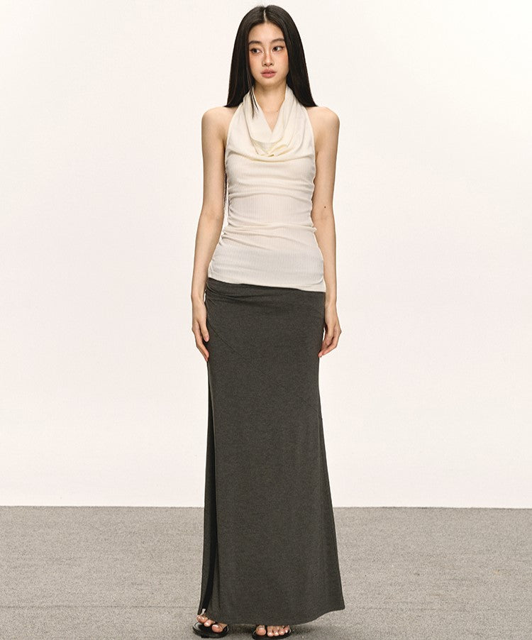 Swing Collar Halter Neck Backless Top ANA0042
