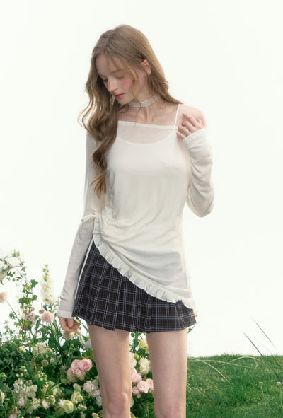 One-shoulder See-through T-shirt AYF0083
