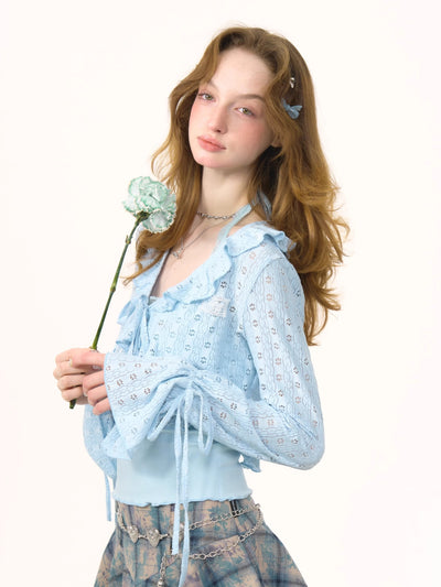 Trumpet Sleeve Lace Cardigan ZIZ0247