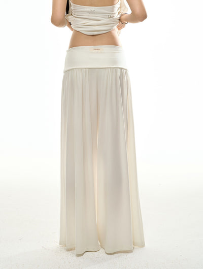 Scarf Pleated Top/Loose Pants 4MU0115