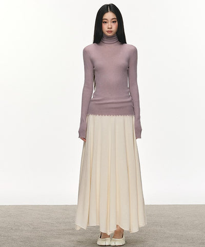 Soft Wool Pleated Midi Skirt ANA0113