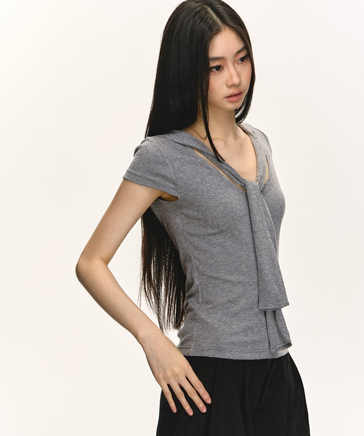 V-neck Short-sleeved T-shirt ANA0050