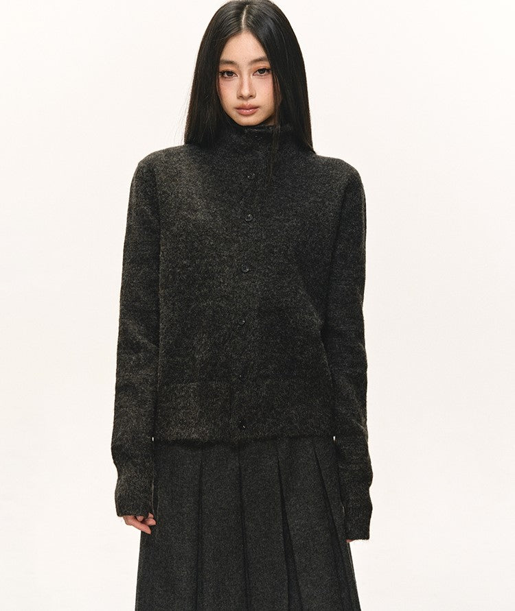 Turtleneck Button Knitted Cardigan ANA0086