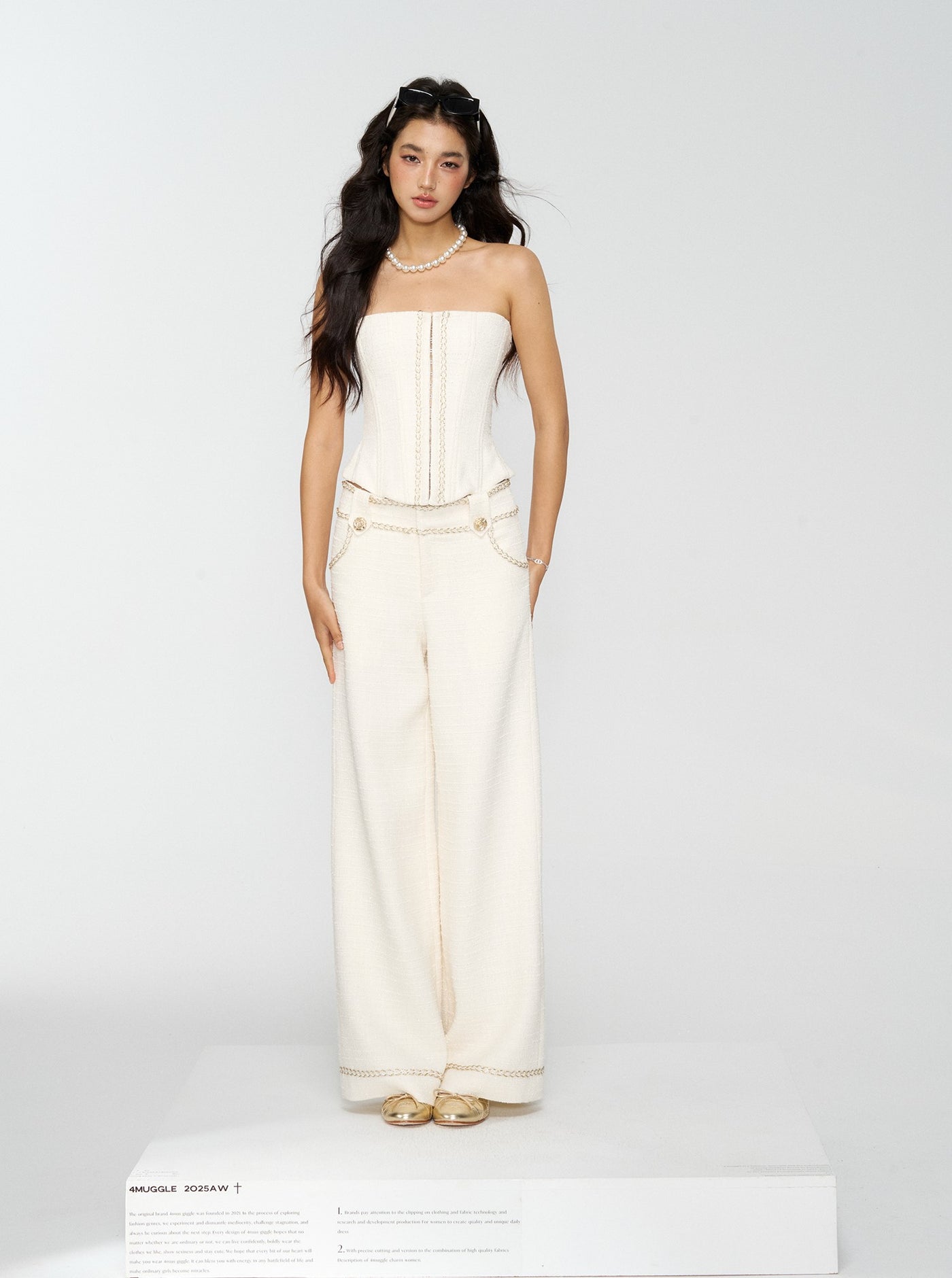 Luxurious-style Short Jacket/Camisole/Pants 4MU0160