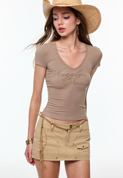 American Retro Short A-line Skirt 4MU0143