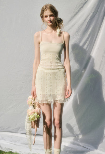Knitted Lace Camisole/Cardigan/Skirt GRO0165