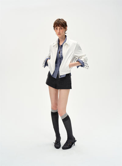 Retro Polka Dot White Jacket CUR0252