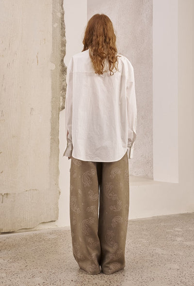 Lace Stitching Hollow Shirt DID0250