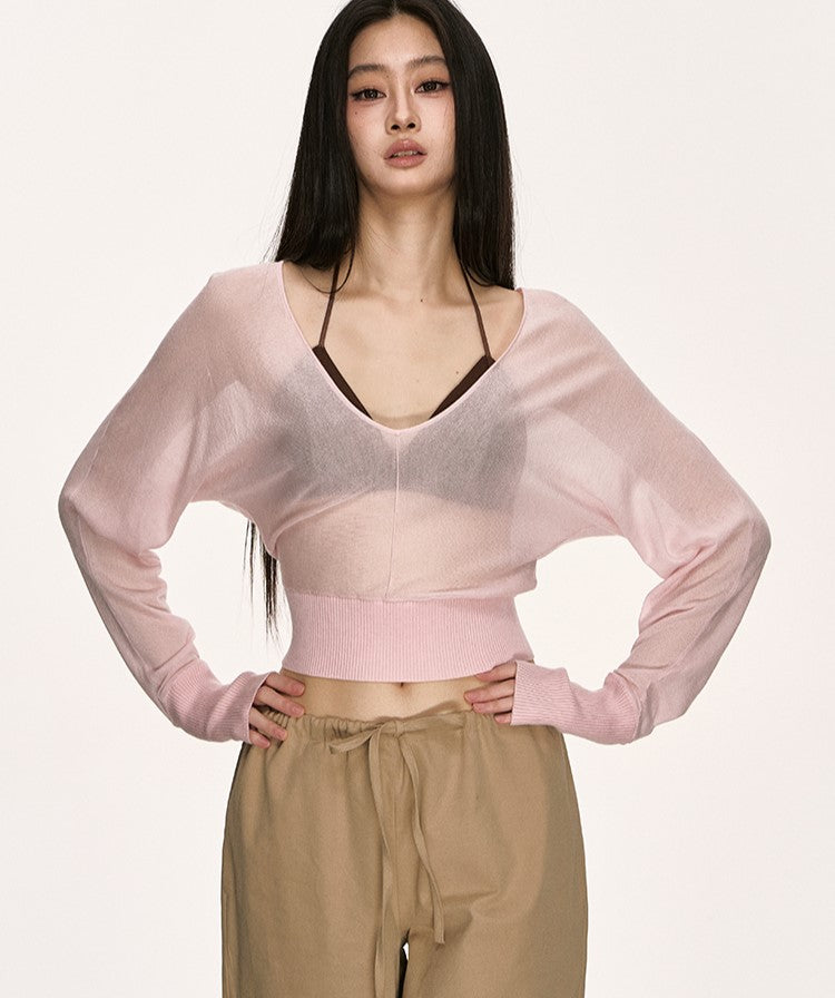V-neck Loose Layered Top ANA0011