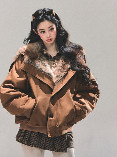 Fur Quilted Warm Coat DIA0664