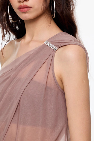 Off-shoulder Sleeveless Top/Skirt 4MU0133