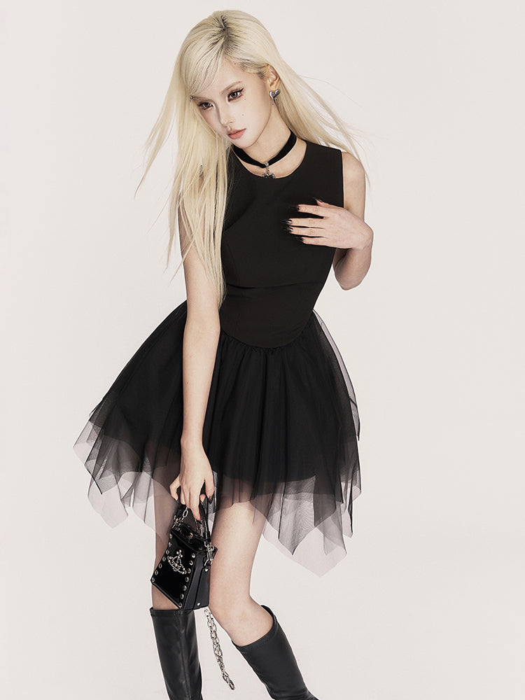 Ballet Irregular Mesh Tutu Dress VOC0391