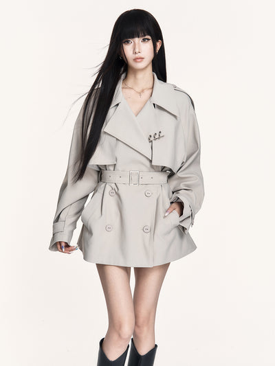 Classic Stylish Short Trench Coat VOC0455