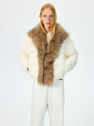 Large Fur Collar Thick Down Jacket CUR0268