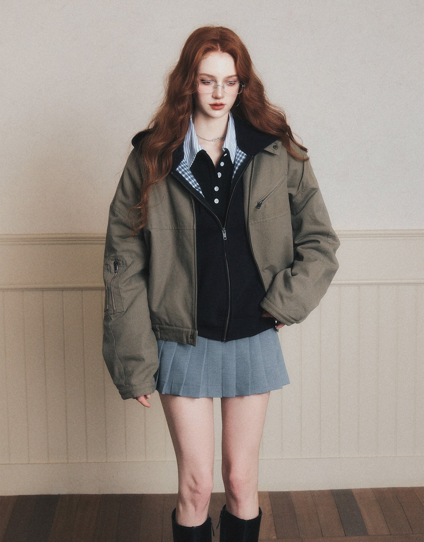 Retro Silhouette Workwear Jacket LUL0185