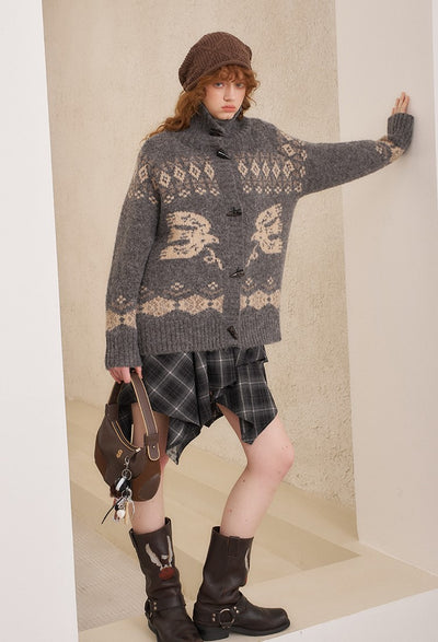 Irregular Plaid Lace Patchwork Skirt DID0225
