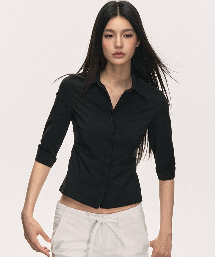 Mid-length Sleeve Temperament Shirt ANA0016