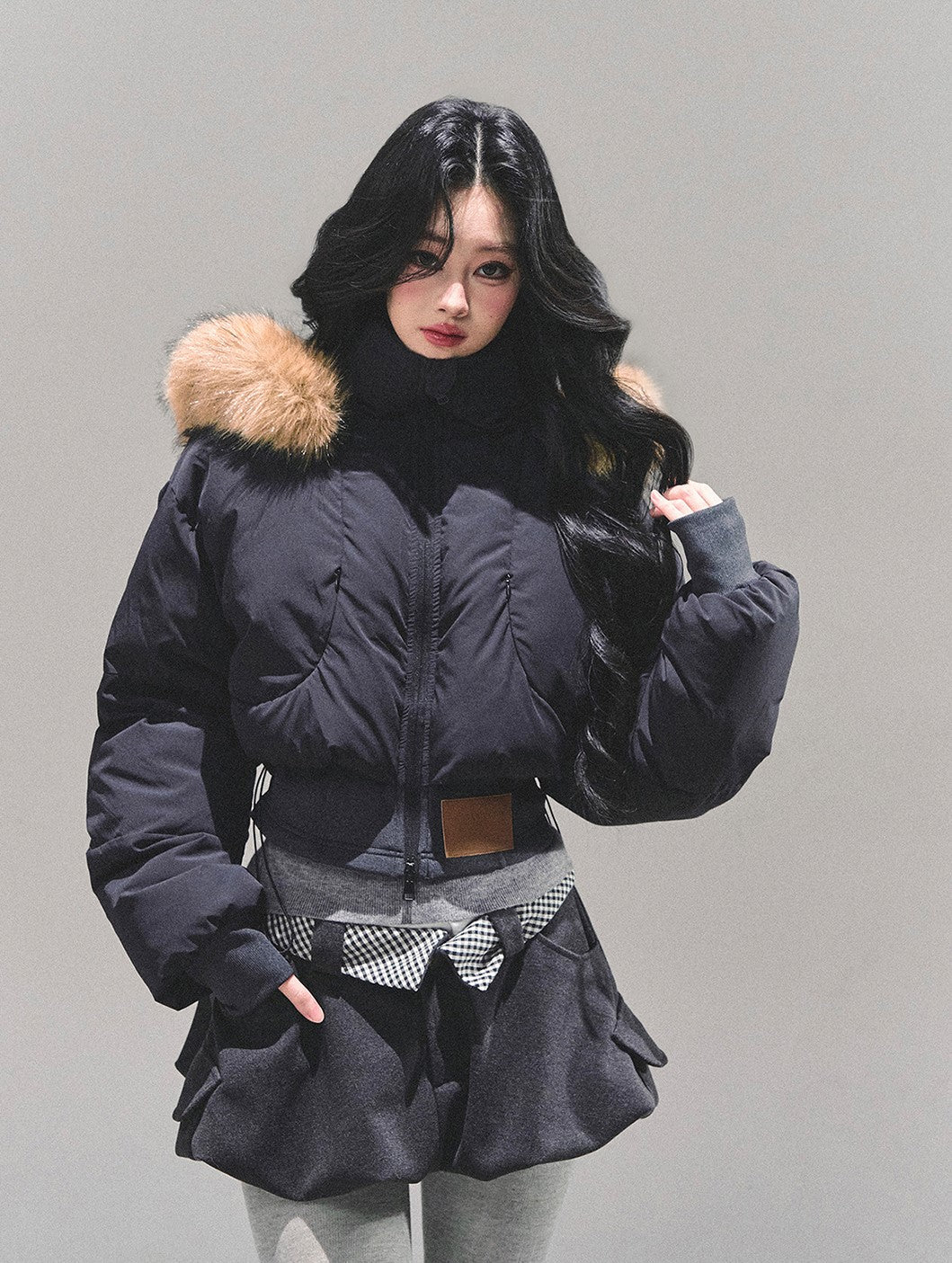 Hooded Cotton Short Jacket DIA0679