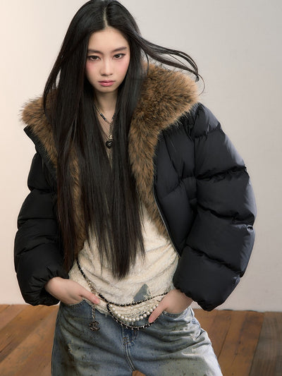 Removable Fur Collar Down Jacket VIA0351