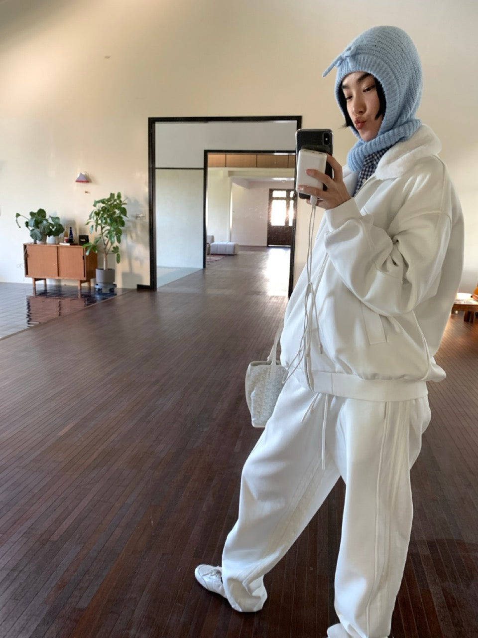 Patchwork Fleece Sweatpants AOA0020