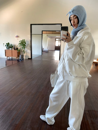 Patchwork Fleece Sweatpants AOA0020
