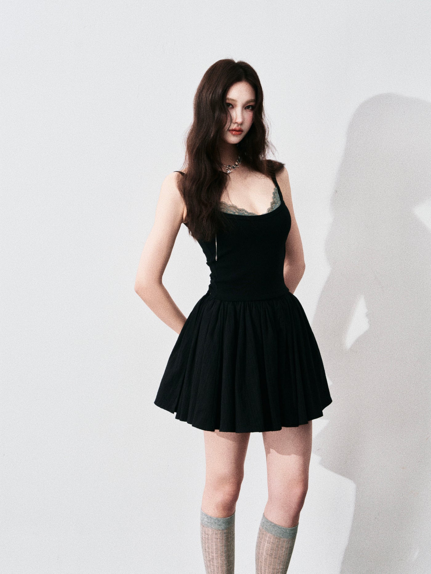 Lace Splicing Layered Camisole LUL0139