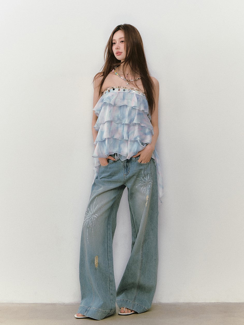 Sling Cake Tube Top/Flower Skirt VIA0286