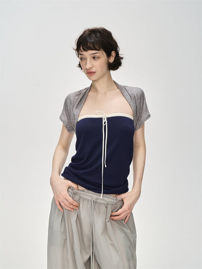 Drape Hem Mesh Camisole CUR0230