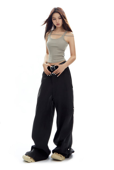 Casual Loose Versatile Wide-leg Mopping Pants APE0318