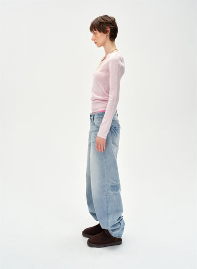V-neck Long Sleeved Sweater CUR0253