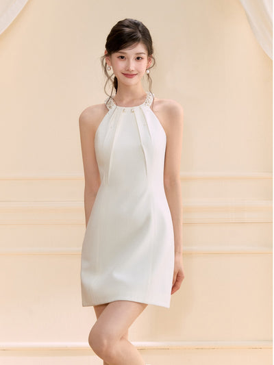 Halter Neck A-line Dress OSH0123