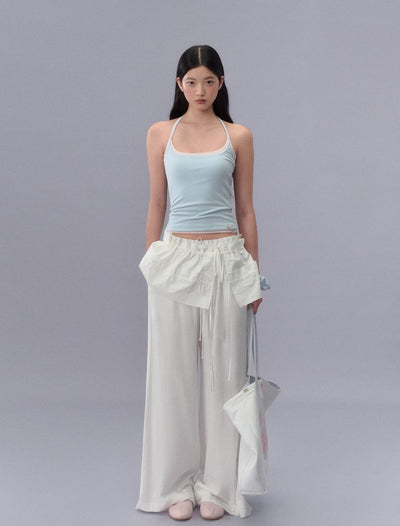 Lace Waistband Drape Pants LAL0212