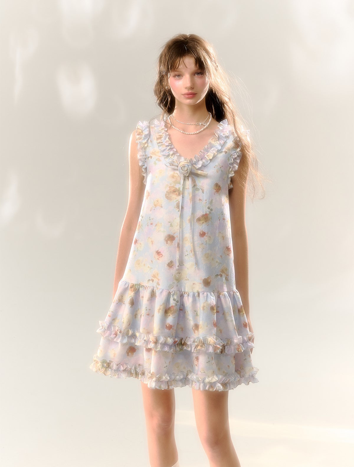 Flower Fairy Sleeveless Suspender A-line Dress SUN0066