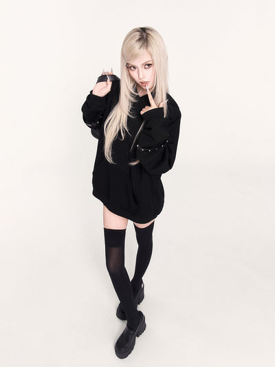 Cat Ear Loose Hooded Sweatshirt VOC0460