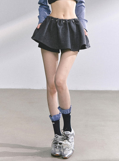 High Waist A- line Puffy Skirt DIA0562