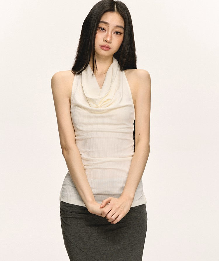Swing Collar Halter Neck Backless Top ANA0042