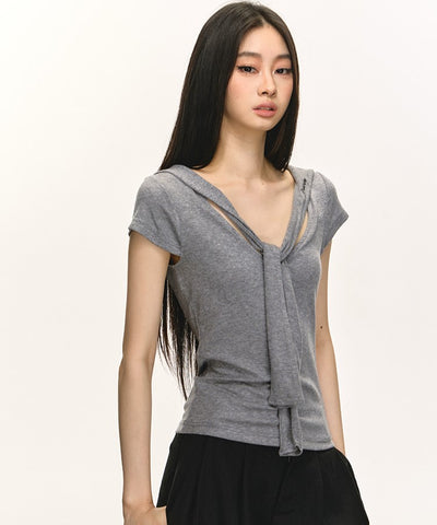 V-neck Short-sleeved T-shirt ANA0050