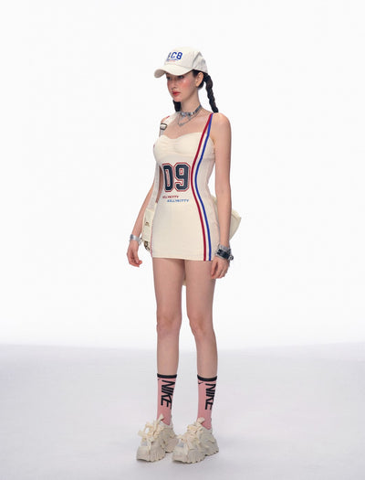 American Sports Style Casual Tight Suspender Dress DIA0188