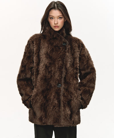 High-end Stand-collar Faux Fur Coat ANA0081