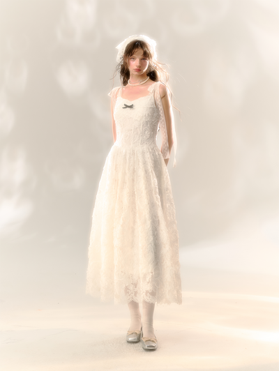 Angel Camisole Pleated Lace Dress SUN0062