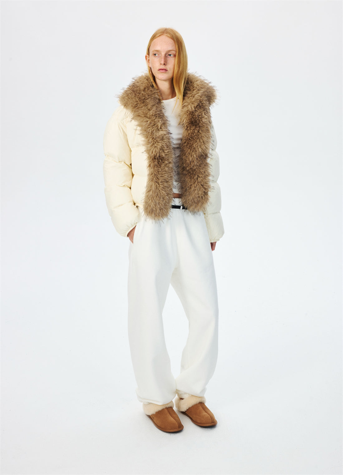 Large Fur Collar Thick Down Jacket CUR0268
