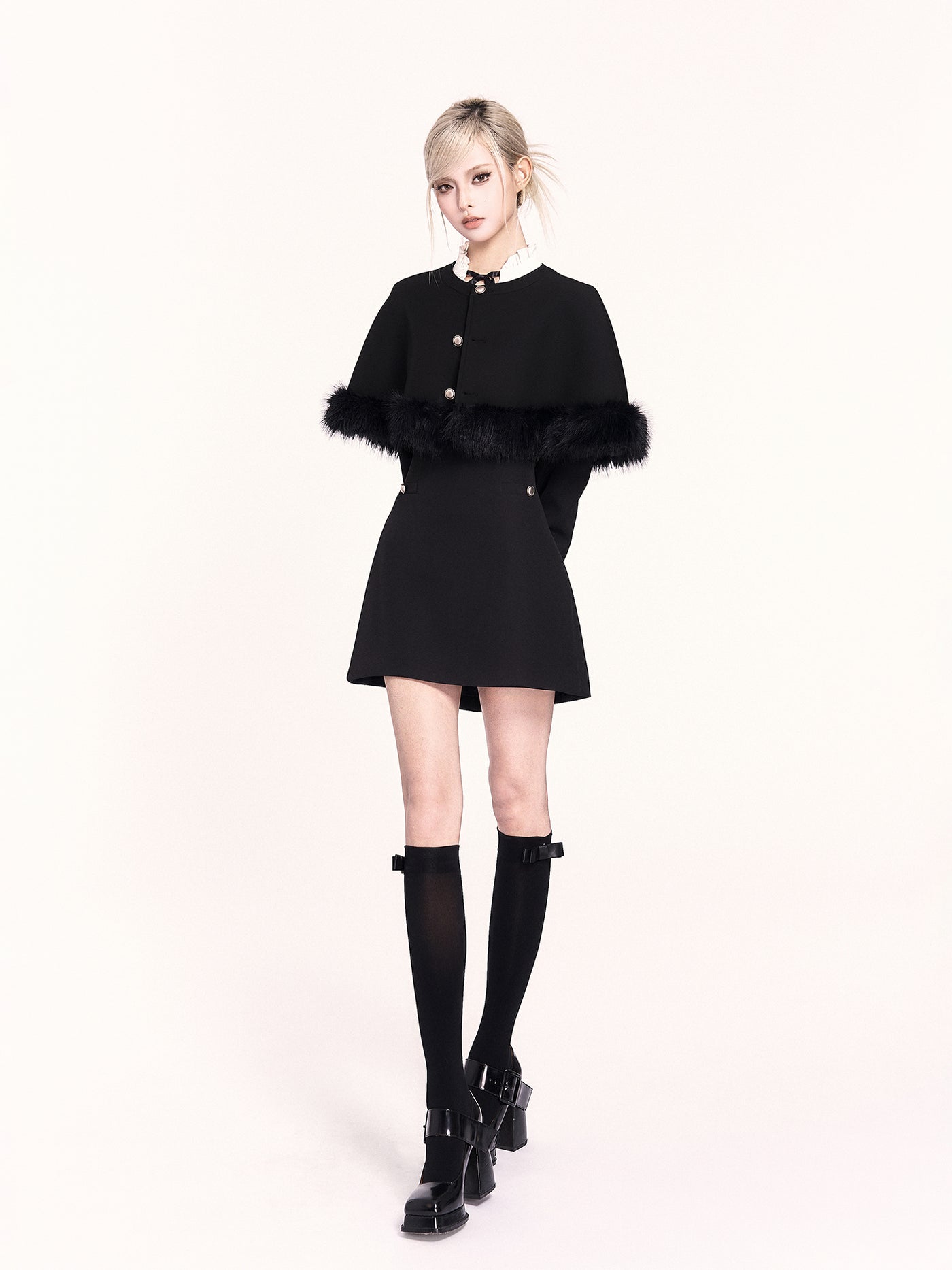 Shawl Cape/Slimming Lace Dress VOC0488