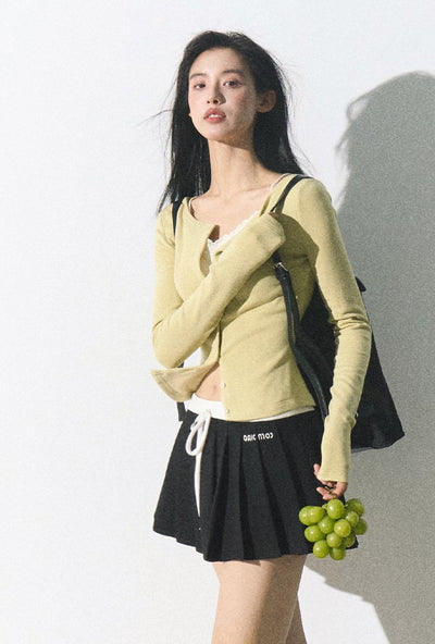 Pure Desire Green Knitted Cardigan OAK0287