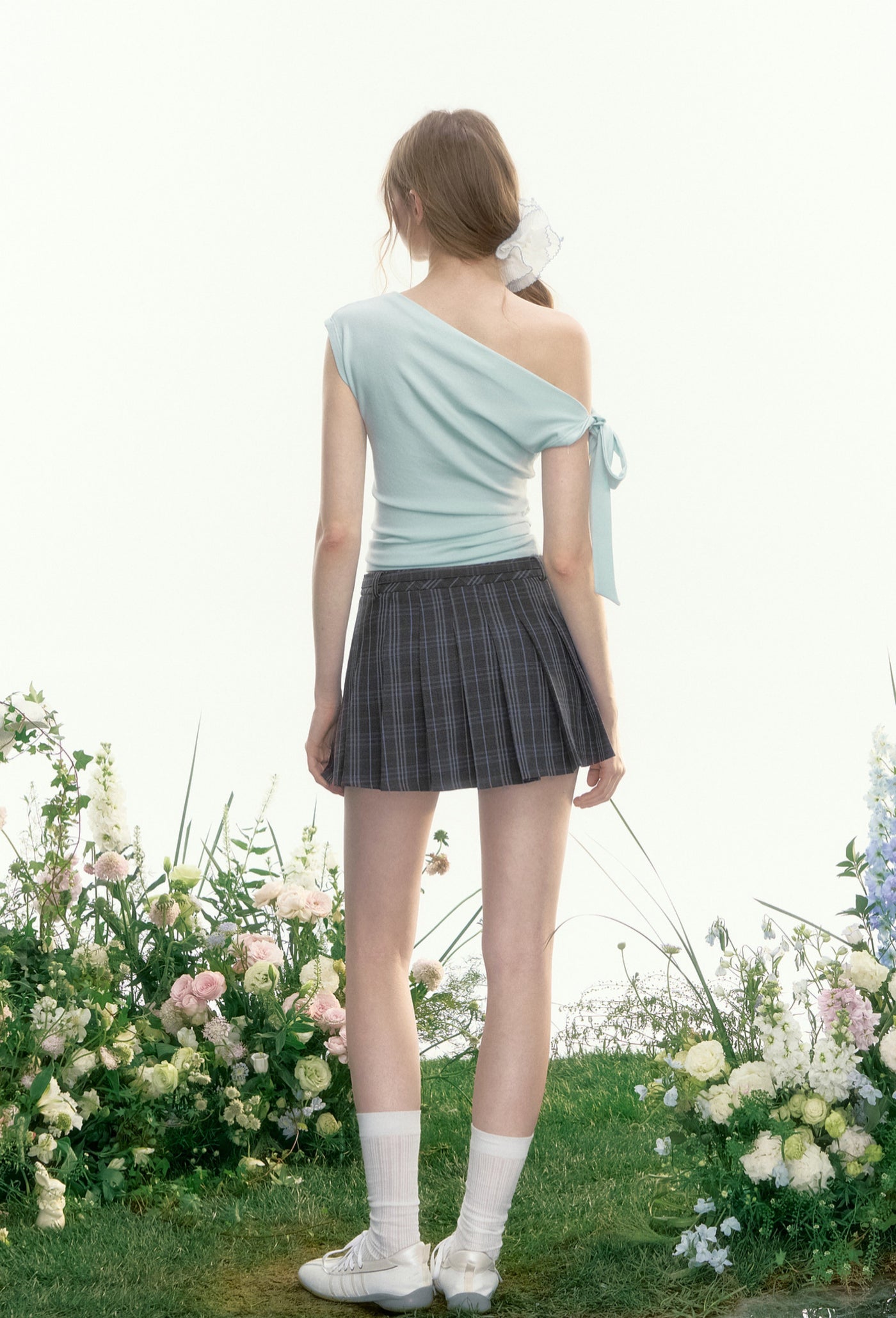 Oblique Shoulder Strap T-shirt AYF0092
