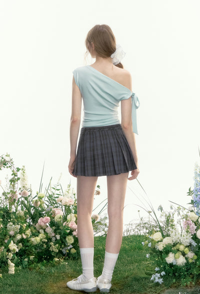 Oblique Shoulder Strap T-shirt AYF0092