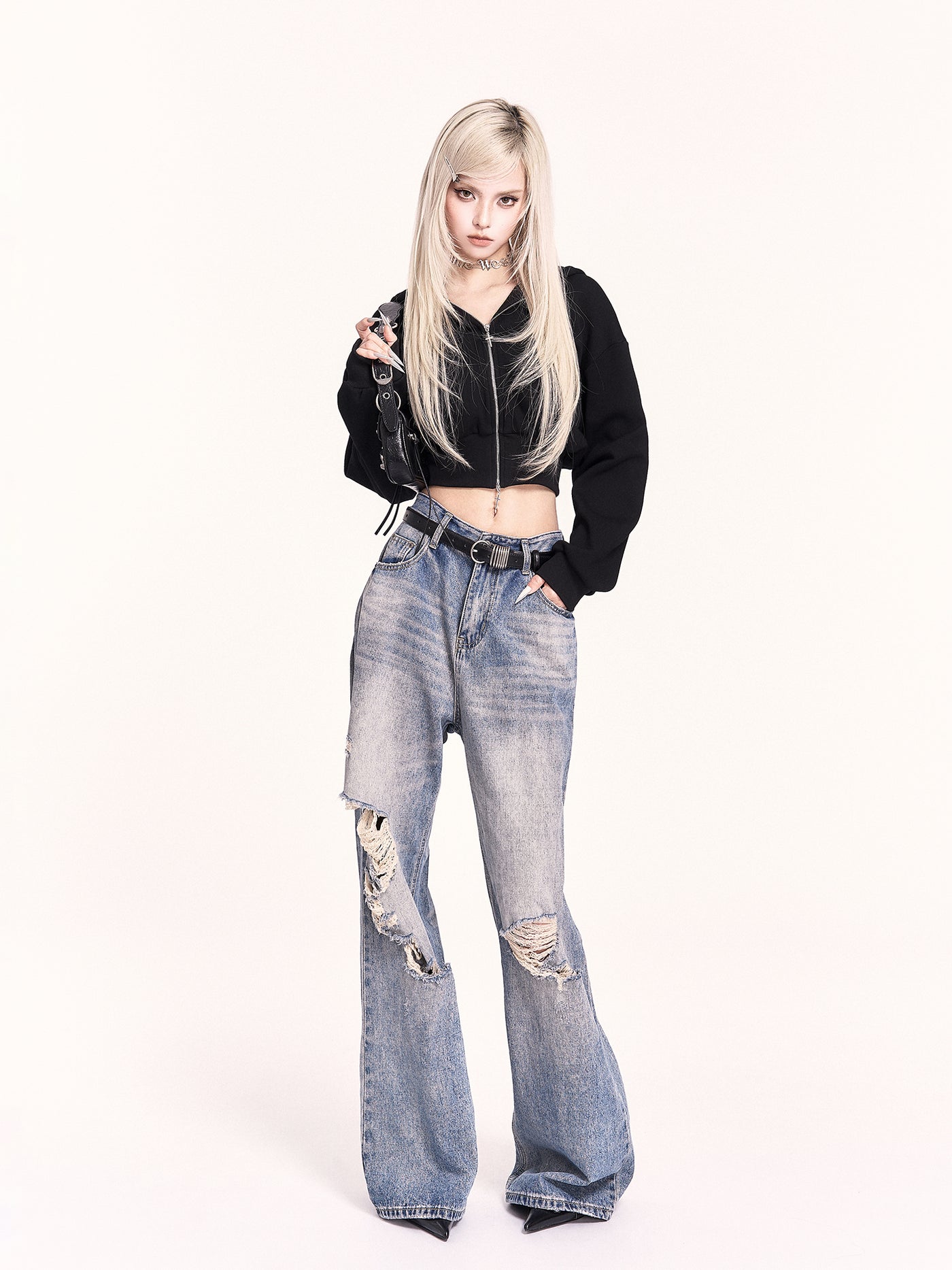 Little Devil Hooded Zip-Up Short Jacket VOC0486