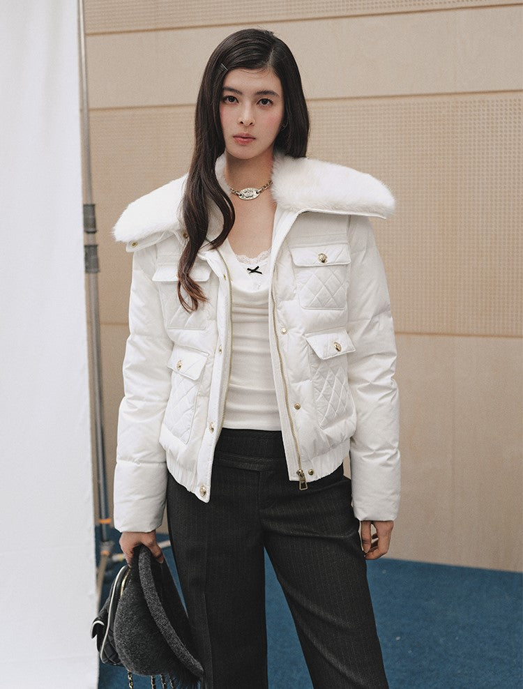 Detachable Puffy Collar Down Jacket LAL0246