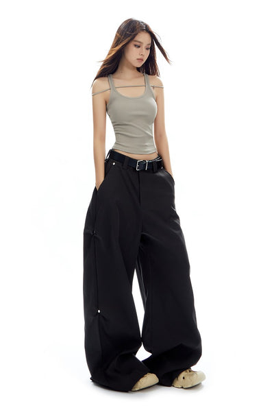 Casual Loose Versatile Wide-leg Mopping Pants APE0318